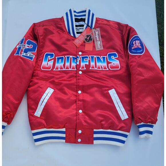 Retro 80's Style S Zion Williamson 100% Satin Team Jacket Carolina State Champs - Picture 1 of 8
